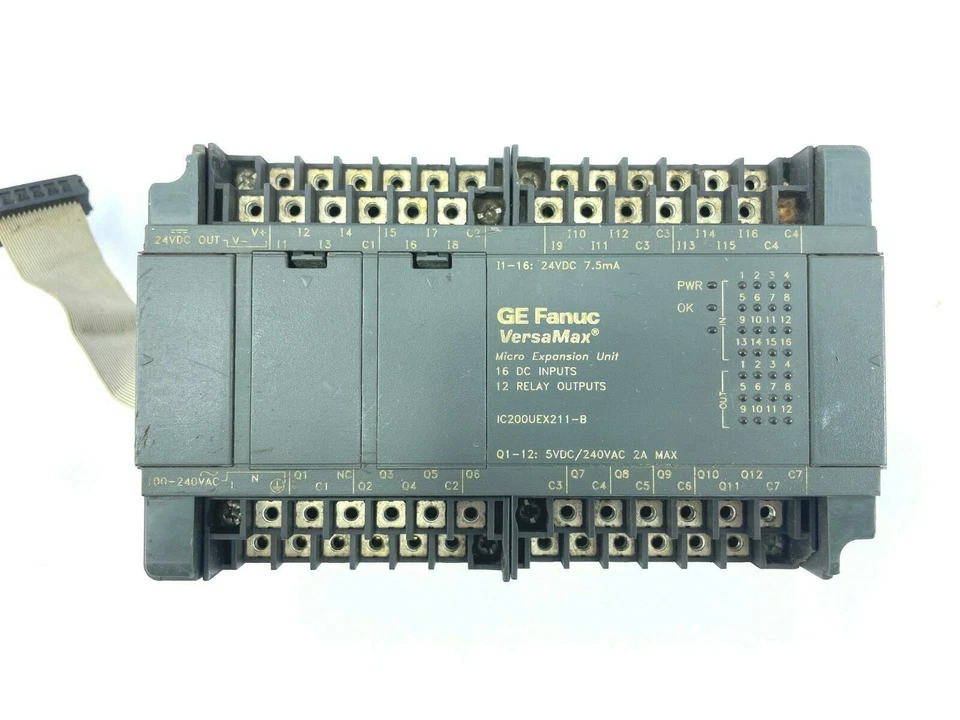GE Fanuc Versamax IC200UEX211-B Micro Expansion Unit 16 DC Input 12 Relay Output - Image 1 of 4
