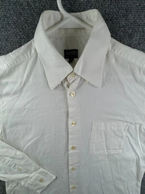 Kenzo 长袖纽扣衬衫条纹白色 15.5 码成人棉设计师 — 第 1/4 张图片