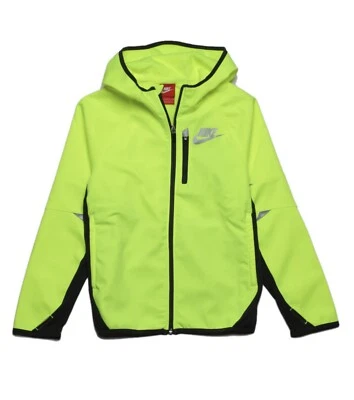 Nike Niños X-Large Chaqueta Amarillo Neón con Sudadera Elástica Cremallera Completa Foto 1 de 4