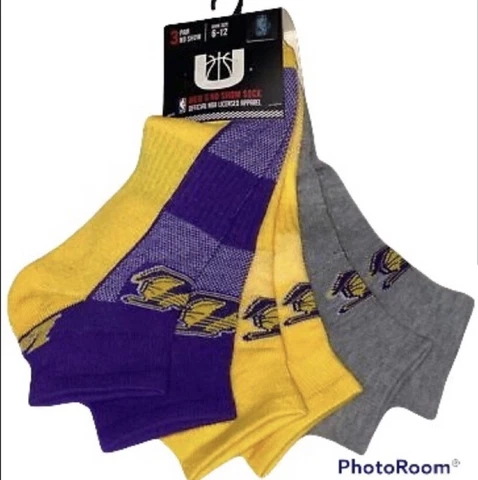 NBA L.A. Lakers No Show Socks 3Pk Cover