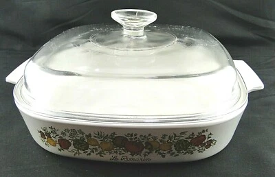 Corning Ware Spice of Life L'Echalote A-10-B Casserole Dish Pyrex A12C Lid - Image 1 of 4