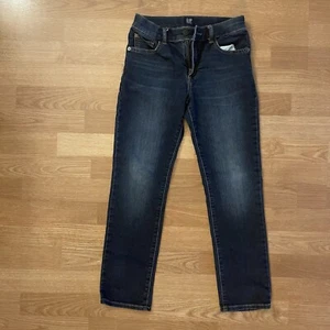 Gap Denim Jeans Boys Size 10 Regular Stretch Slim Dark Wash  Adjustable Waist - Picture 1 of 12