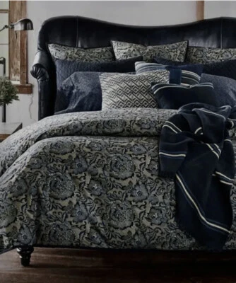 Edredón Ralph Lauren King JOURNEY'S END RAINEY AZUL MARINO NUEVO Foto 1 de 4