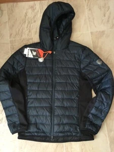 Nwt $395 Emporio Armani EA7 Ardor 7 Blue Black Bomber Hooded Jacket Coat Mens M - Picture 1 of 8