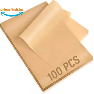 Parchment Paper Sheets Unbleached Parchment Paper for Baking Grilling 100PCS - Picture 1 of 8
