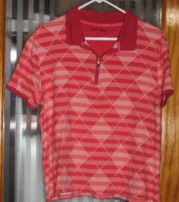 TALLA XL JERSEY CORAL BAY (GOLF) TONOS ROSA Y BLANCO CON CREMALLERA Foto 1 de 2