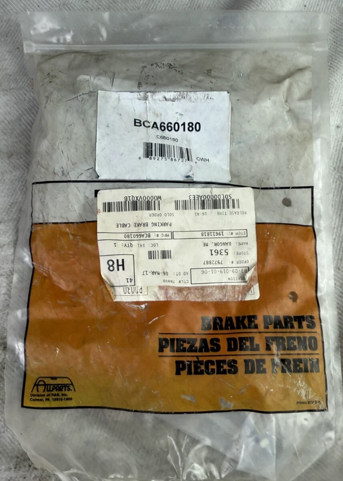 Cable de freno de estacionamiento Tru-Torque BCA660180 se adapta a; Subaru Forester 1998-2022 Foto 1 de 4