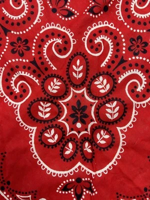 Bandana grande vintage de color rápido trompa de elefante rojo Foto 1 de 4