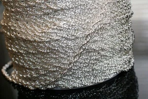 Catena in corda argento 50 piedi 3 mm non saldata spedizione 1-3 giorni - Foto 1 di 3