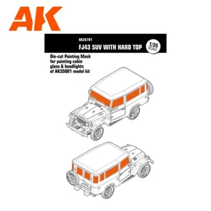 AK Interactive 1/35 Painting Mask FJ43 SUV Cabin Glass & Headlights for AK-35001 - Picture 1 of 4