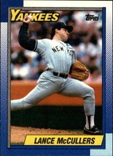 1990 Topps New York Yankees Baseball Card #259 Lance McCullers