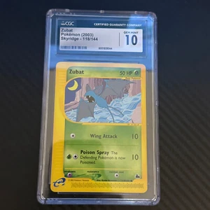 2003 Pokemon Skyridge Zubat 118/144 CGC 10 - Picture 1 of 2