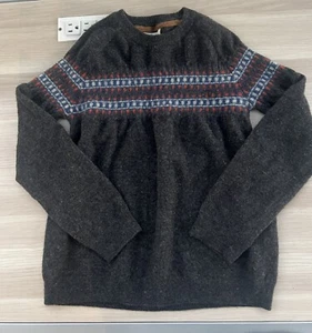 Maglione girocollo Massimo Dutti bambino misto lana-cashmere Fair Isle grigio 9-10 anni - Foto 1 di 7