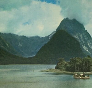 Nuevo de Lote Antiguo Postal Pan Am Nueva Zelanda Milford Sound Isla Sur Sin Publicar Sin Usar Años 60 - Imagen 1 de 3