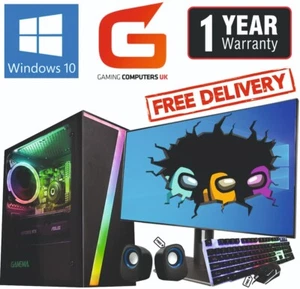 i5 16GB 240GB+1TB RTX3050 Gaming PC Win10 Monitor 22" - Picture 1 of 11