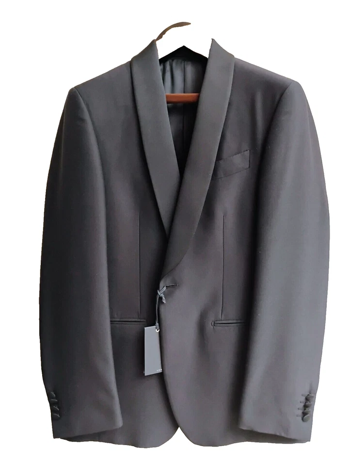 Lardini Tuxedo Jacket Mens Midnight Blue Size 36 Club Monaco - Image 1 of 4