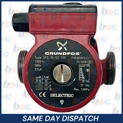 Central Heating Pump 15 - 50/60 Grundfos UPS with housing &new washer - Image 1 of 4