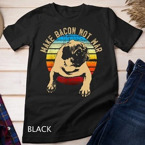 Retro Pug T-Shirt Men Women Kids Gift Unisex T-shirt - Imagen 1 de 12