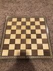 Handmade Mosaic Inlaid Heavy Wooden Folding 15.25x15.25” Chess Board