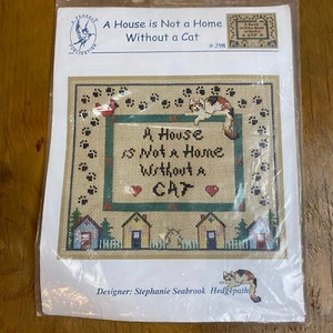 Pegasus Originals A House is Not a Home Without A Cat Cross Stitch Pattern #398 - Picture 1 of 3