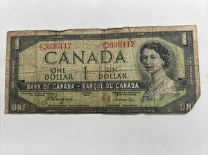 1954 Devils Face Bank of Canada $1.00 Dollar BC-29a Coyne-Towers B/A 2636117 - Picture 1 of 4