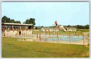 NORDOST MARYLAND MD SCHWIMMBAD SANDY COVE TAUCHEN ACTION VINTAGE POSTKARTE - Bild 1 von 2