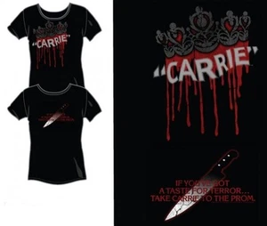 CAMISETA DE ALGODÓN CARRIE Stephen King 1976 Película de Terror Mujer Junior Adolescente M Nueva - Imagen 1 de 1
