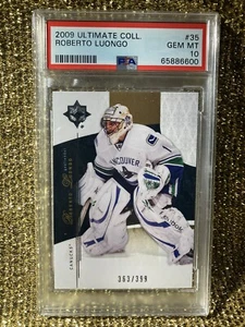 Roberto Luongo 2009 UD Ultimate Collection Vancouver Canucks 363/3999 PSA 10 - Picture 1 of 2
