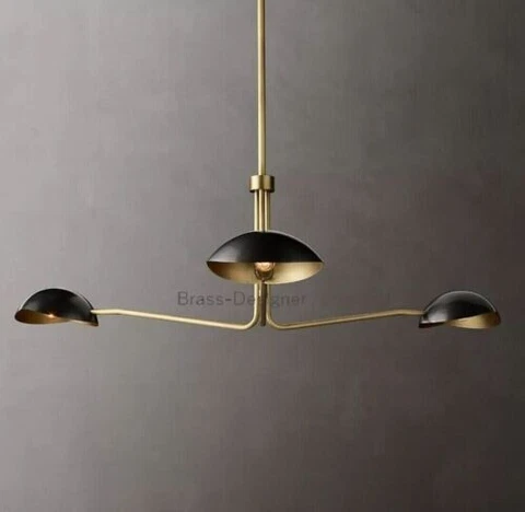 Brass Mid Century WhiteDiabolo Chandelier Italian Stilnovo Sputnik Ceiling Light Cover