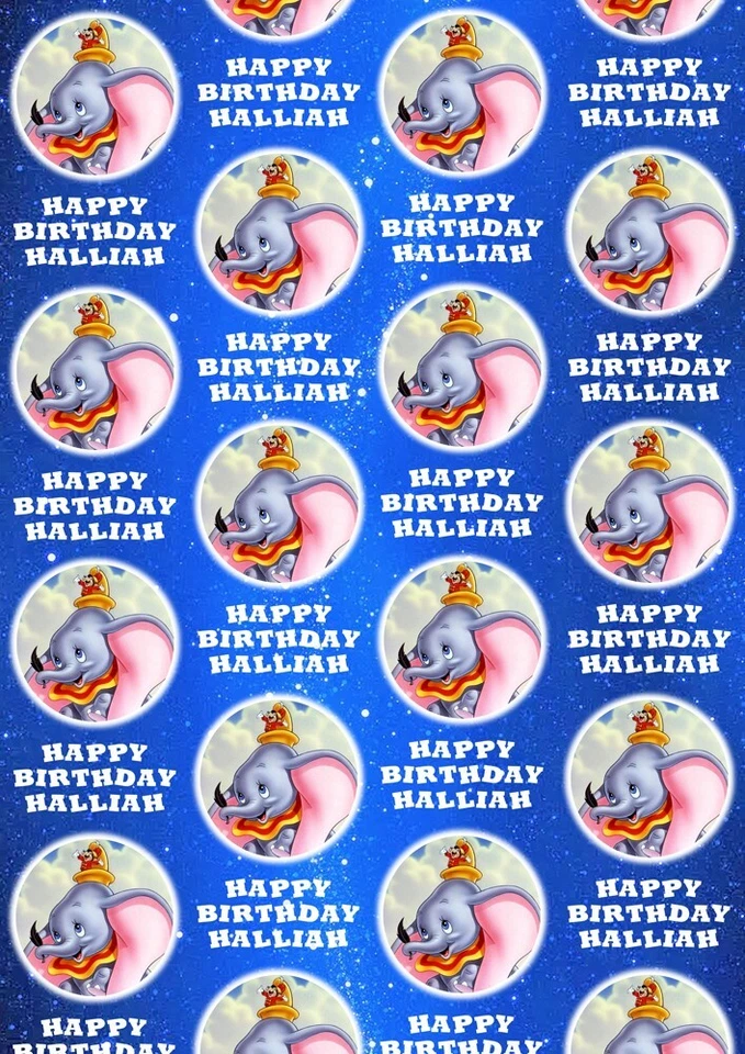 DISNEY DUMBO Personalised Birthday Gift Wrap - Disney Dumbo Gift Wrap - Disney - Image 1 of 1