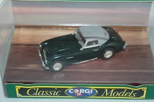 CORGI CLASSICS D735 AUSTIN HEALEY GREEN / GREY HOOD 1:43 SCALE BOXED - Picture 1 of 3