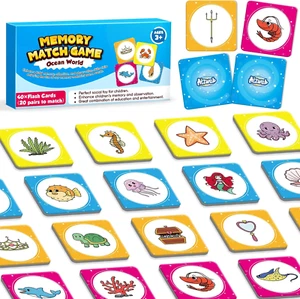 Match Game,Memory Game,40 Pcs Toddler Card Games for Boys Girls Kids Ages 3 4 5 - Picture 1 of 12