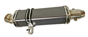 Universal Stainless Steel Exhaust Muffler for Motorcycle Scooter ATV - NOS - Bild 1 von 4
