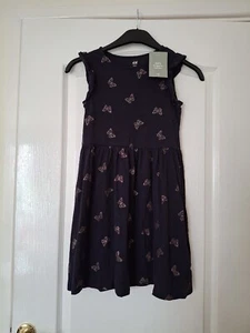 Girls H&M Organic Cotton Butterfly Dress Age 8-10 Years New With Tag - Picture 1 of 4