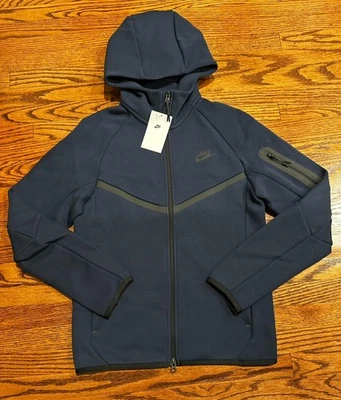 Moletom com capuz Nike Tech Fleece Windrunner masculino tamanho XS obsidiana azul marinho HV0949-451 novo com etiquetas - Imagem 1 de 4