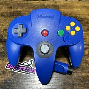 Blue N64 Controller (NUS-005) Nintendo - Cleaned Tested Tight Rebuilt Joystick⭐ - Picture 1 of 18