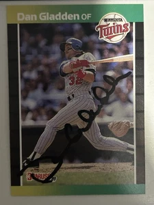 1989 Donruss Dan Gladden # 391 Autogramm signed In Person MN Twins - Bild 1 von 2