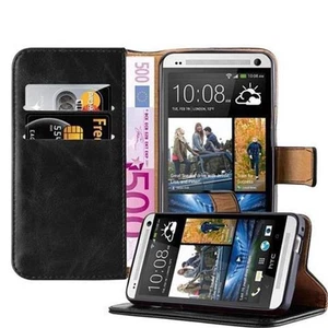 Case for HTC One M7 Protection Wallet Cover Magnetic Luxury Book - Picture 1 of 19