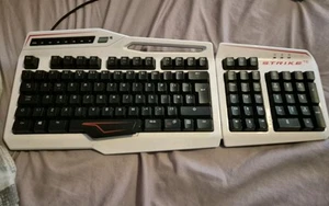 Mad Catz Strike 3 Wired Keyboard White Gaming Keyboard S.T.R.I.K.E - Picture 1 of 6