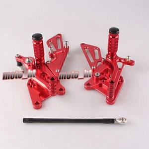 Motor Adjustable Foot Pegs Rearsets Red for Kawasaki Ninja ZX10R 2006-2010 2007 - Bild 1 von 10