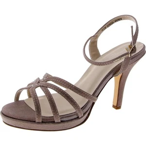 Benjamin Walk Womens Mae Gold Evening Sandals Shoes 6.5 Wide (C,D,W) BHFO 9262 - Picture 1 of 3