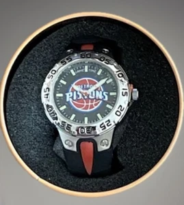 Detroit Pistons NBA Game Time Watch In Tin Case Never Used (needs battery) - Picture 1 of 6