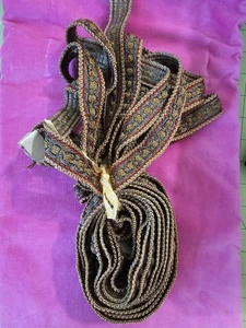 Woven Braided Trim Edging Each 8.86 Yds. Total 7/8" W - Picture 1 of 4