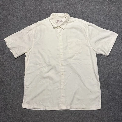 Camisa Hawaiana Kahala Para Hombre Crema Floral Texturizada Talla XL Abotonada Foto 1 de 4