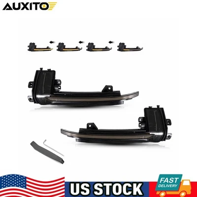 琥珀色顺序 LED 转向信号灯镜面指示灯适用于奥迪 A4 S4 A5 S5 A3 — 第 1/4 张图片