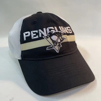 Gorra Reebok Pittsburgh Penguins Center Ice Snap Back malla bordada talla L/XL Foto 1 de 4