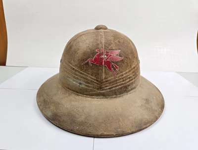 De colección Mobil Oil Pegasus Safari Empleado Gas Asistente Sombrero Foto 1 de 4