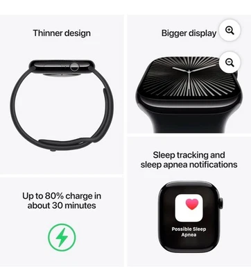Apple Watch Series 10 - 46mm - Titanium Slate - GPS + Cellular - Excellent - Image 1 of 4
