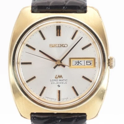 [New Crystal] Seiko Lord Matic 5606-7130 Automatik Day-Date Gold Herrenuhr - Bild 1 von 4