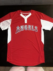 La Angels Of Anaheim Trainingstrikot Majestic M rot weiß und blau Frühling - Bild 1 von 4